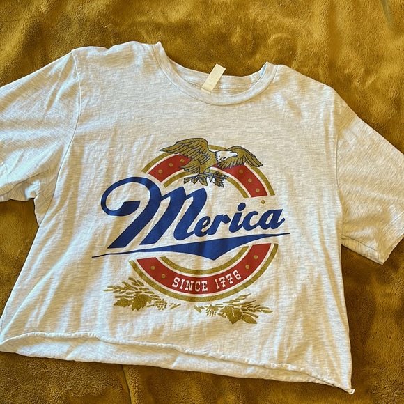 Cropped Merica Tee - Picture 1 of 1